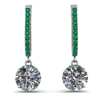 Diamond Dangle Earrings With Hidden Halo - Adaline No. 18 image 1