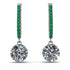 Diamond Dangle Earrings With Hidden Halo - Adaline No. 18