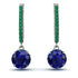 Sapphire Dangle Earrings With Hidden Halo - Adaline No. 30
