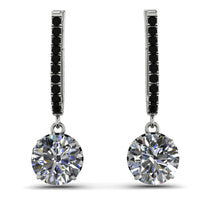 Diamond Dangle Earrings With Hidden Halo - Adaline No. 33 image 1