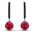 Ruby Dangle Earrings With Hidden Halo - Adaline No. 42 image 1