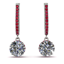 Diamond Dangle Earrings With Hidden Halo - Adaline No. 48 image 1
