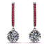 Diamond Dangle Earrings With Hidden Halo - Adaline No. 48 image 1