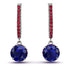 Sapphire Dangle Earrings With Hidden Halo - Adaline No. 60 image 1