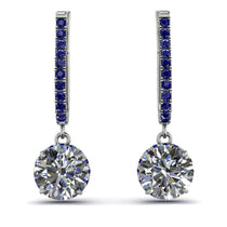 Diamond Dangle Earrings With Hidden Halo - Adaline No. 63 image 1