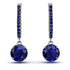 Sapphire Dangle Earrings With Hidden Halo - Adaline No. 75