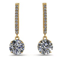 Diamond Dangle Earrings With Hidden Halo - Adaline No. 1 image 1