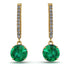 Emerald Dangle Earrings With Hidden Halo - Adaline No. 4 image 1