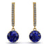 Sapphire Dangle Earrings With Hidden Halo - Adaline No. 13 image 1