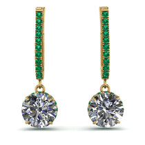 Diamond Dangle Earrings With Hidden Halo - Adaline No. 16 image 1