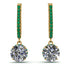 Diamond Dangle Earrings With Hidden Halo - Adaline No. 16