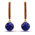 Sapphire Dangle Earrings With Hidden Halo - Adaline No. 58 image 1