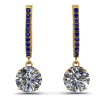 Diamond Dangle Earrings With Hidden Halo - Adaline No. 61 image 1