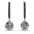 Diamond Dangle Earrings With Hidden Halo - Adaline No. 61