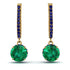 Emerald Dangle Earrings With Hidden Halo - Adaline No. 64