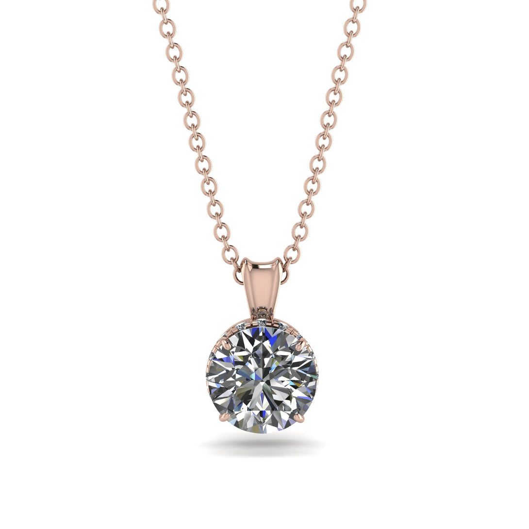 Diamond Necklace With Hidden Halo - Adaline No. 2