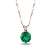 Emerald Necklace With Hidden Halo - Adaline No. 5 image 1