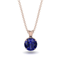Sapphire Necklace With Hidden Halo - Adaline No. 14 image 1