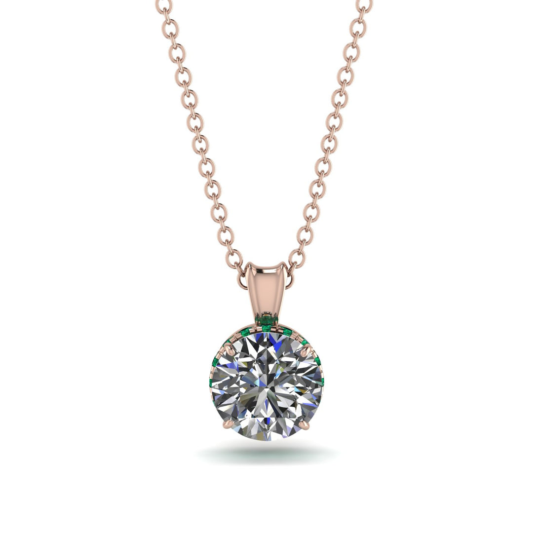 Diamond Necklace With Hidden Halo - Adaline No. 17