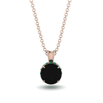 Black Diamond Necklace With Hidden Halo - Adaline No. 23 image 1