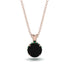 Black Diamond Necklace With Hidden Halo - Adaline No. 23 image 1