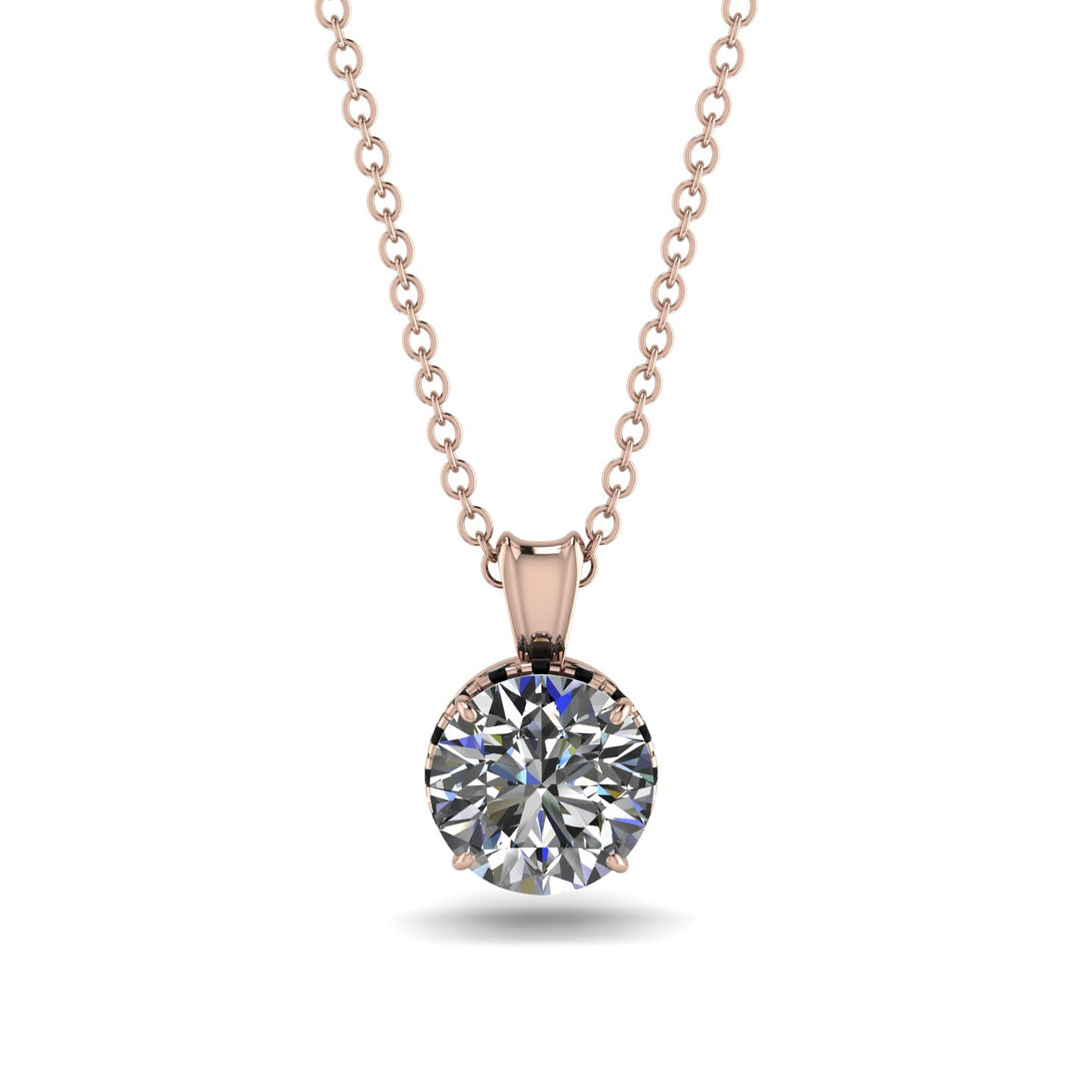 Diamond Necklace With Hidden Halo - Adaline No. 32