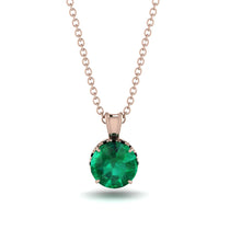 Emerald Necklace With Hidden Halo - Adaline No. 35 image 1
