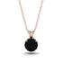 Black Diamond Necklace With Hidden Halo - Adaline No. 38