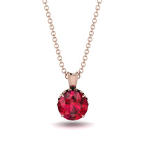 Ruby Necklace With Hidden Halo - Adaline No. 41 image 1