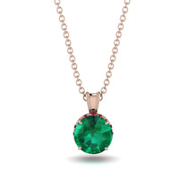 Emerald Necklace With Hidden Halo - Adaline No. 50 image 1