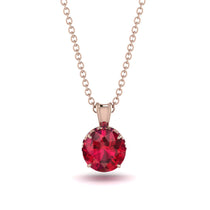 Ruby Necklace With Hidden Halo - Adaline No. 56 image 1