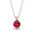 Ruby Necklace With Hidden Halo - Adaline No. 56