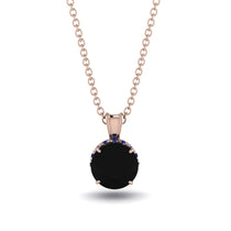 Black Diamond Necklace With Hidden Halo - Adaline No. 68 image 1