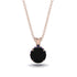 Black Diamond Necklace With Hidden Halo - Adaline No. 68 image 1