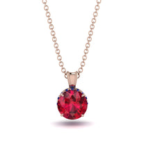 Ruby Necklace With Hidden Halo - Adaline No. 71 image 1