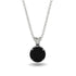 Black Diamond Necklace With Hidden Halo - Adaline No. 9