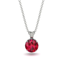 Ruby Necklace With Hidden Halo - Adaline No. 12 image 1