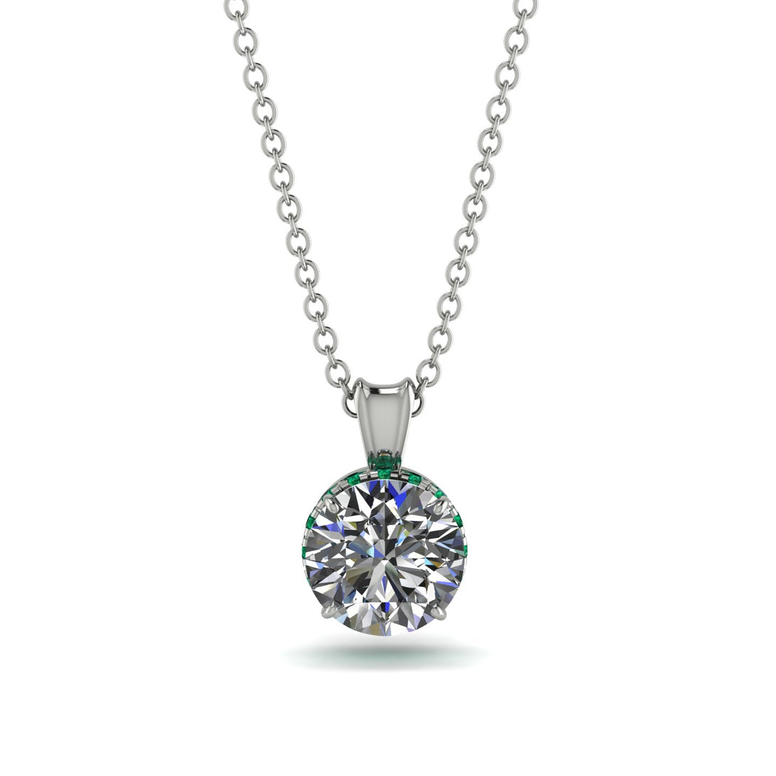 Diamond Necklace With Hidden Halo - Adaline No. 18