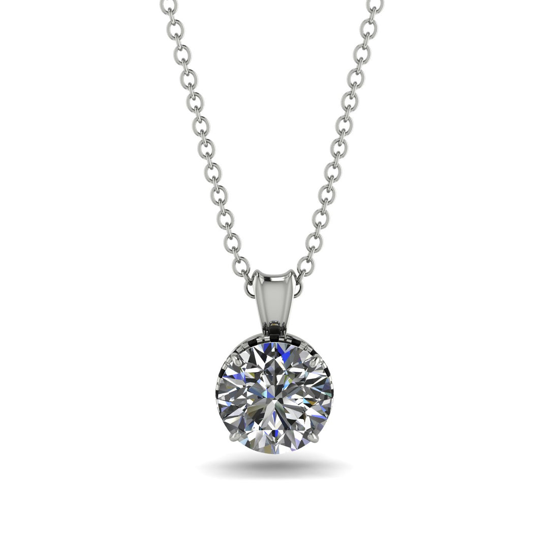 Diamond Necklace With Hidden Halo - Adaline No. 33