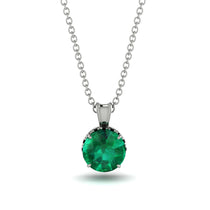 Emerald Necklace With Hidden Halo - Adaline No. 36 image 1