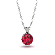 Ruby Necklace With Hidden Halo - Adaline No. 42 image 1