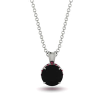 Black Diamond Necklace With Hidden Halo - Adaline No. 54 image 1