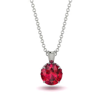 Ruby Necklace With Hidden Halo - Adaline No. 57 image 1