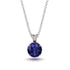 Sapphire Necklace With Hidden Halo - Adaline No. 60