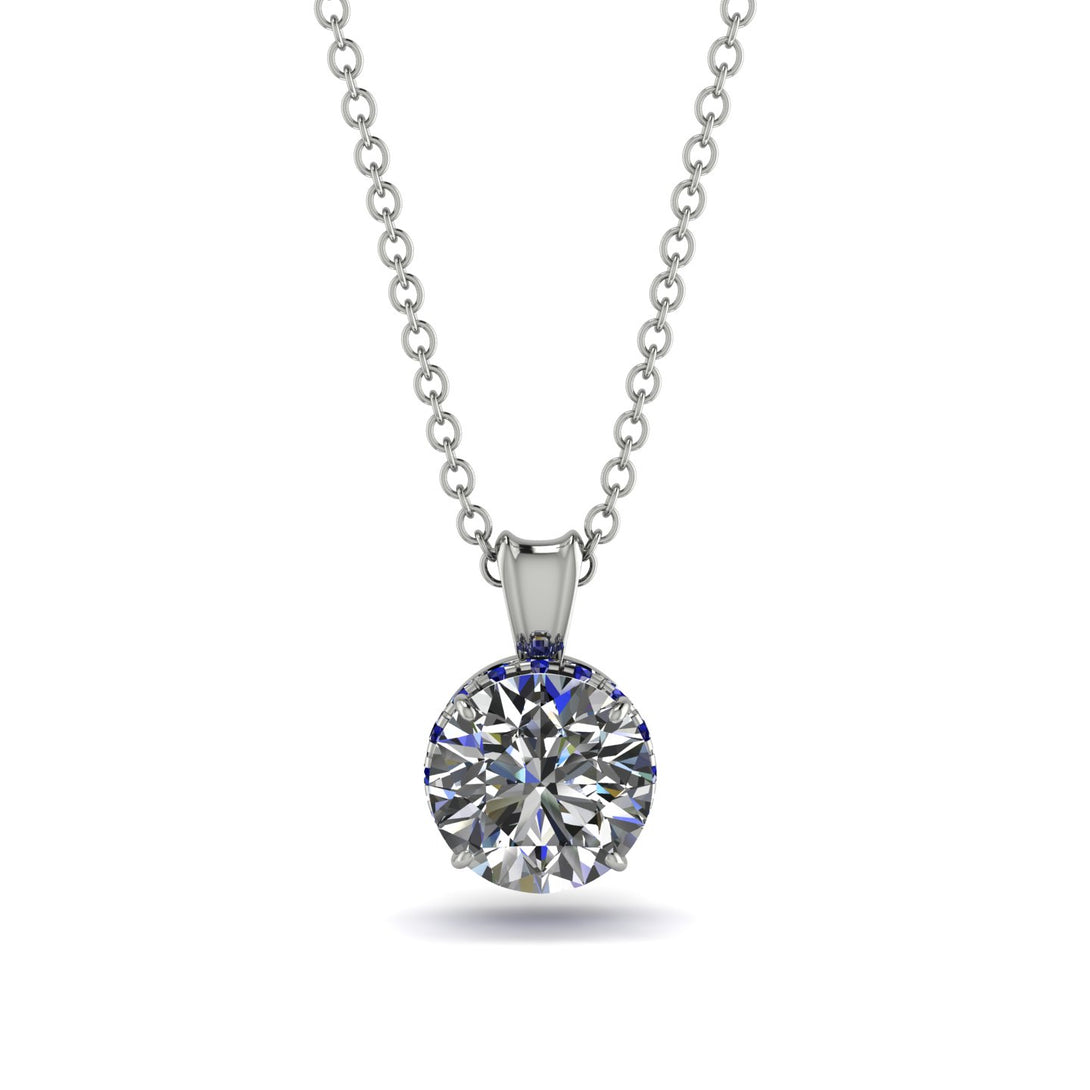 Diamond Necklace With Hidden Halo - Adaline No. 63