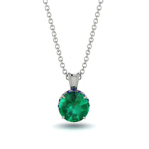 Emerald Necklace With Hidden Halo - Adaline No. 66 image 1