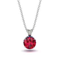 Ruby Necklace With Hidden Halo - Adaline No. 72 image 1