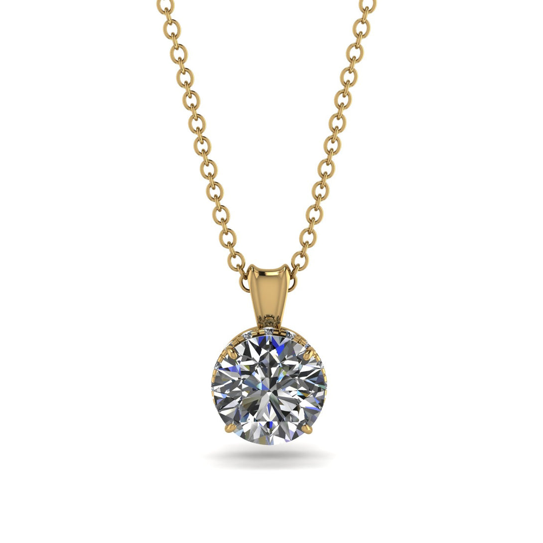 Diamond Necklace With Hidden Halo - Adaline No. 1
