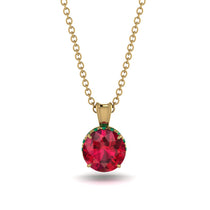 Ruby Necklace With Hidden Halo - Adaline No. 25 image 1