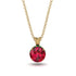 Ruby Necklace With Hidden Halo - Adaline No. 25